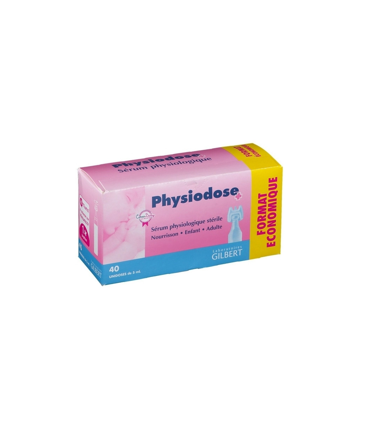 Physiodose sérum physiologique 40 unidoses de 5 ml