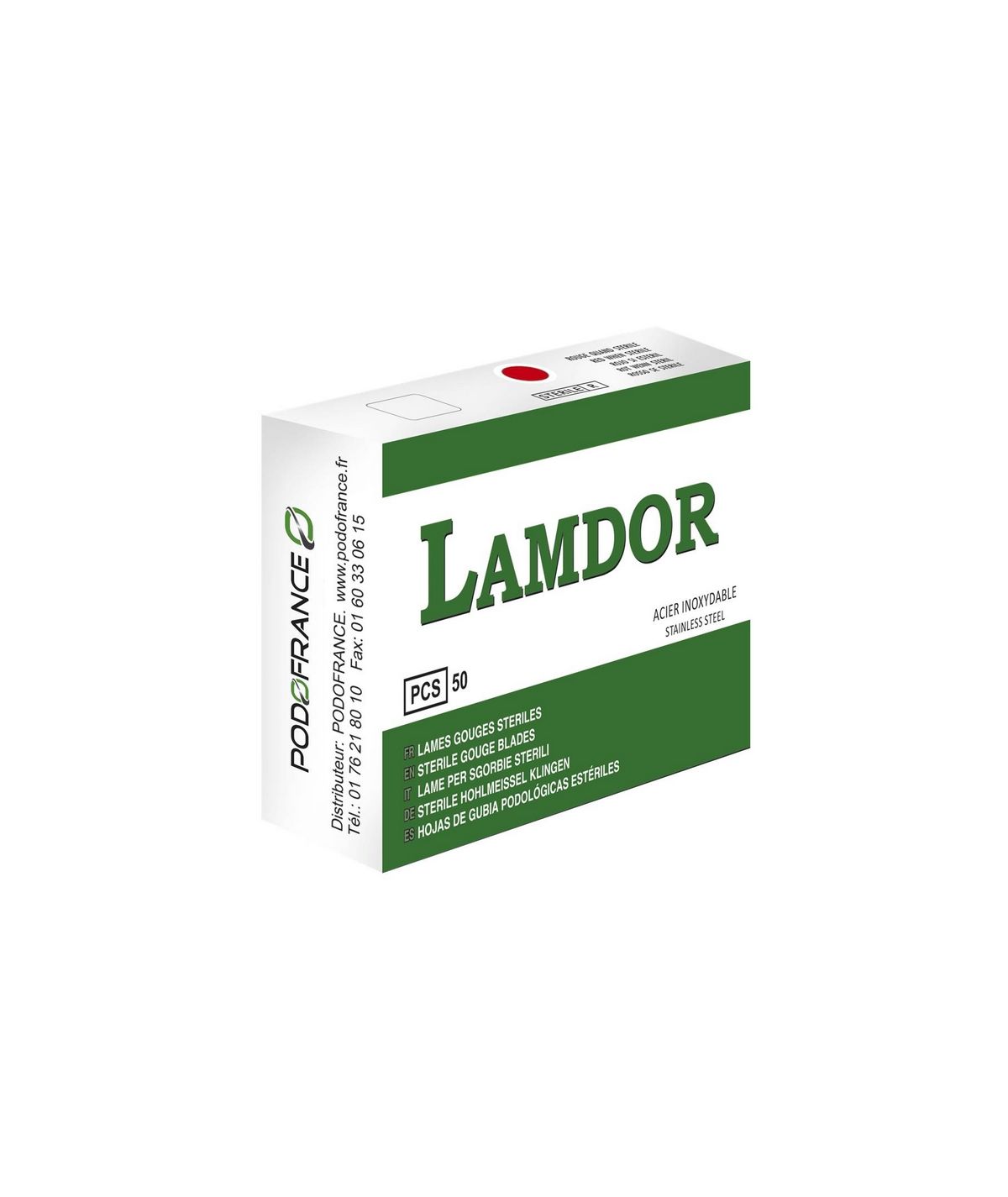 Lames de gouges Lamdor - Stériles - Boite de 50 - N°1 / N°2