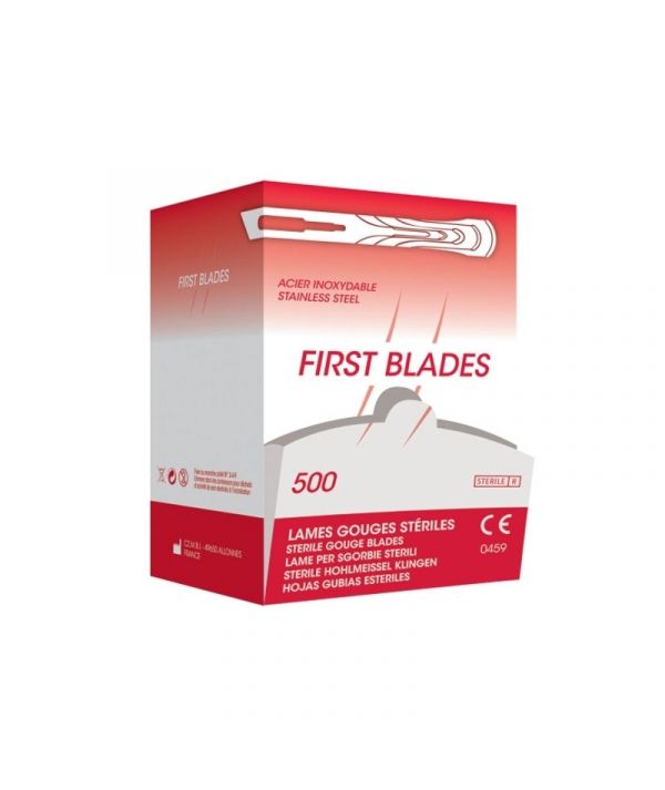 Lames de gouges First Blades - Stériles - Boite de 500 - N°1 / N°2