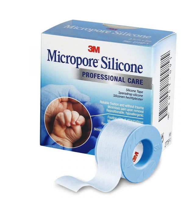 Micropore silicone 3M - Sparadrap pour pansement - 2,5 cm x 5 m unitaire