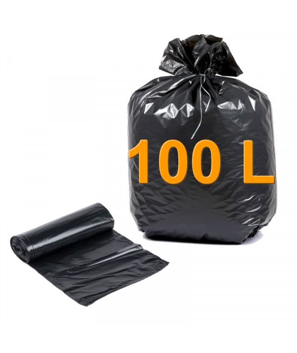 Sac poubelle 100L noir standard - Colis de 200