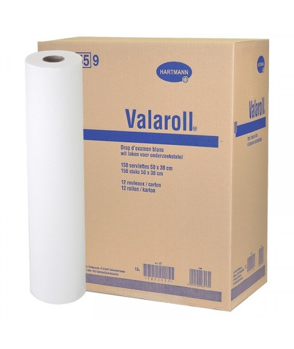 Draps d'examen ouate plastifiée lisse ValaRoll (6 rouleaux)